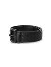 Intrecciato Leather Belt Black - BOTTEGA VENETA - BALAAN 4