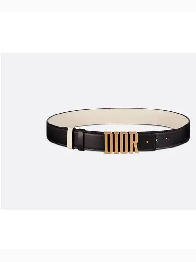 D Fence 30MM Smooth Calfskin Reversible Belt Black - DIOR - BALAAN 2