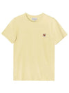 Fox Head Patch Regular Short Sleeve T-Shirt Chalk Yellow - MAISON KITSUNE - BALAAN 4