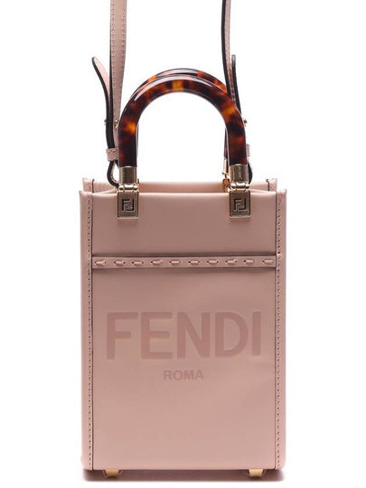 Sunshine Shopper Small Leather Tote Bag Pink - FENDI - BALAAN 2