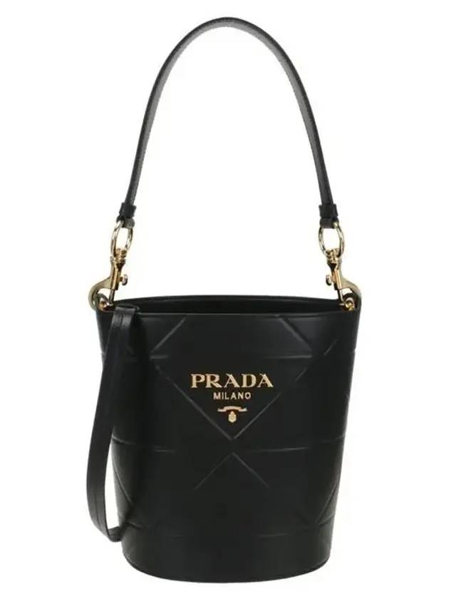 Top Stitching Bucket Bag Black - PRADA - BALAAN 2