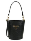 Top Stitching Bucket Bag Black - PRADA - BALAAN 1