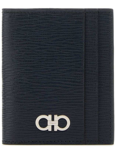 Gancini Card Wallet Ocean Blue - SALVATORE FERRAGAMO - BALAAN 2