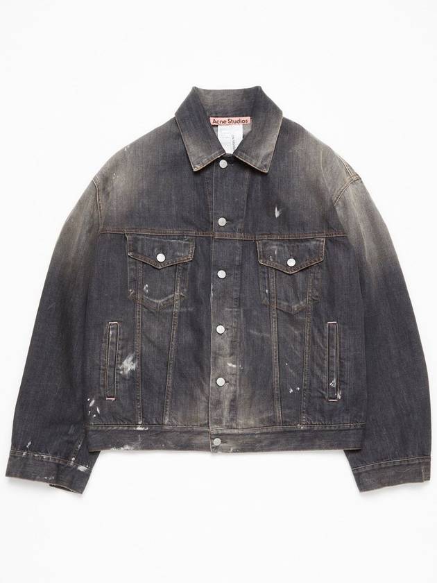 Oversized Fit Denim Jacket Black - ACNE STUDIOS - BALAAN 2