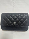 Classic Crossbag On Chain Grained Calfskin & Silver Black - CHANEL - BALAAN 3