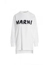 Logo Print Organic Jersey Long Sleeve T-Shirt White - MARNI - BALAAN 2