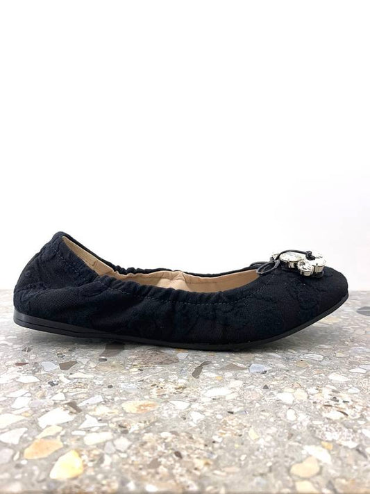 5F149C cubic fabric flat shoes - MIU MIU - BALAAN 2