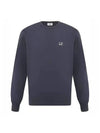 Men's Basic Crew Neck Garment Dye Sweatshirt Navy - CP COMPANY - BALAAN 1