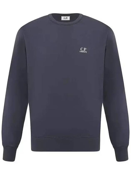 Men's Basic Crew Neck Garment Dye Sweatshirt Navy - CP COMPANY - BALAAN 1