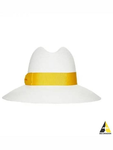 Borsalino Women s Straw Fedora Hat Yellow 231979 - BORSALINO - BALAAN 1
