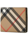 Check Slim Bifold Half Wallet Sand - BURBERRY - BALAAN 2