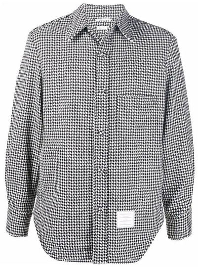 Houndstooth Pattern Shirt Jacket Black White - THOM BROWNE - BALAAN 2