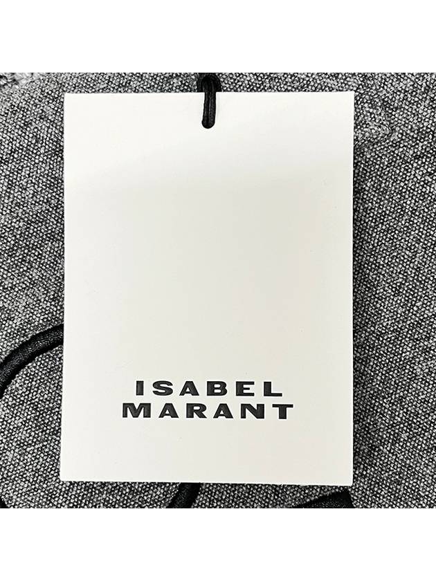 Yenky Embroidered Logo Small Tote Bag Grey - ISABEL MARANT - BALAAN 9