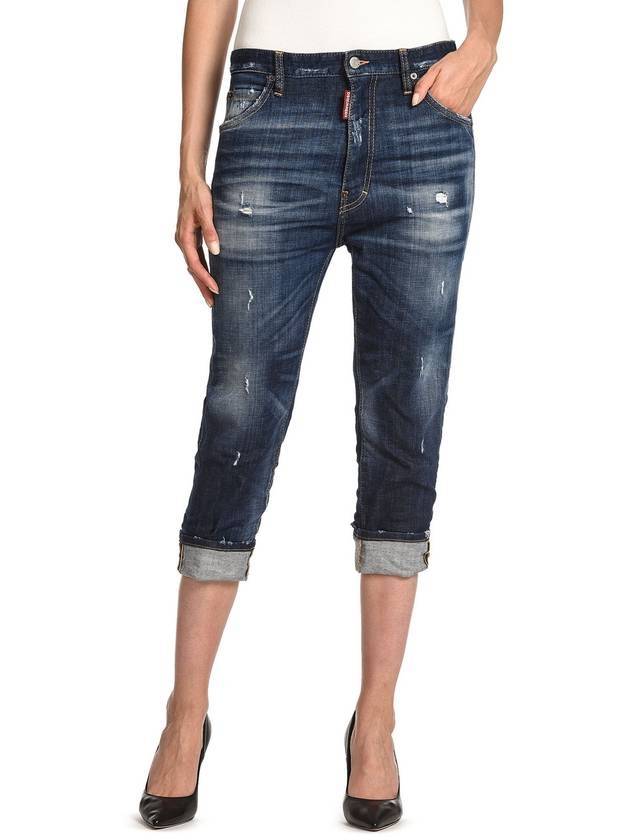 Cool Girl Ringkle Washing Rollup Denise Jeans Blue - DSQUARED2 - BALAAN 1