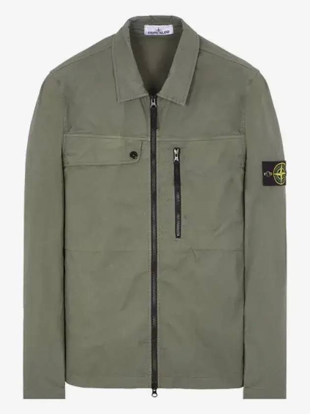 Supima Cotton Twill Stretch-TC Jacket Khaki - STONE ISLAND - BALAAN 2