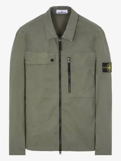 Supima Cotton Twill Stretch-TC Jacket Khaki - STONE ISLAND - BALAAN 2