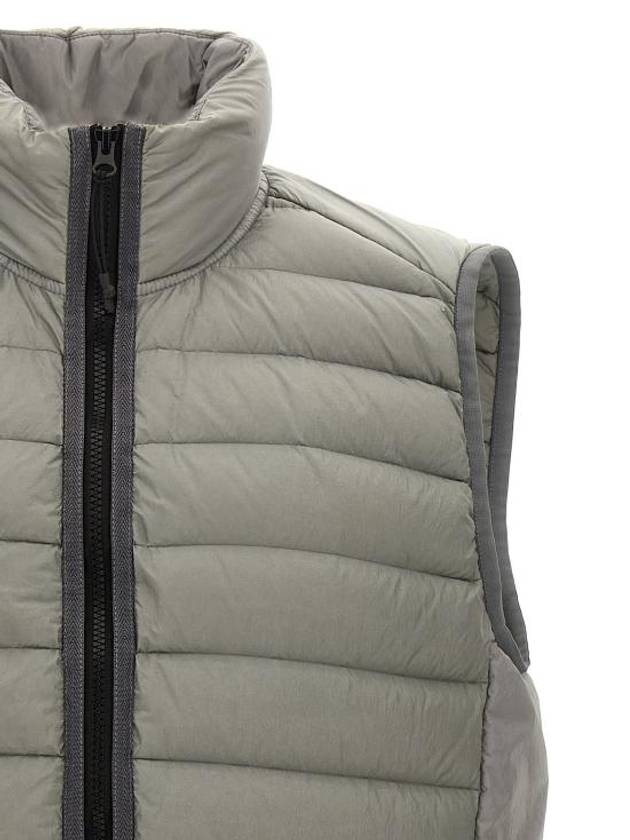 Loom Woven Chambers Recycled Nylon Down TC Vest Grey - STONE ISLAND - BALAAN 4