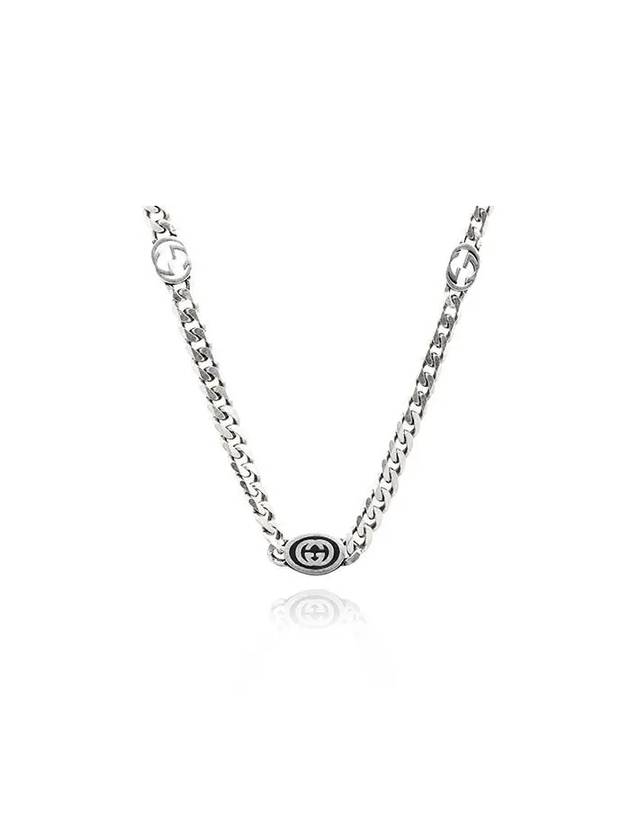 Thin Interlocking G Necklace Silver - GUCCI - BALAAN 2