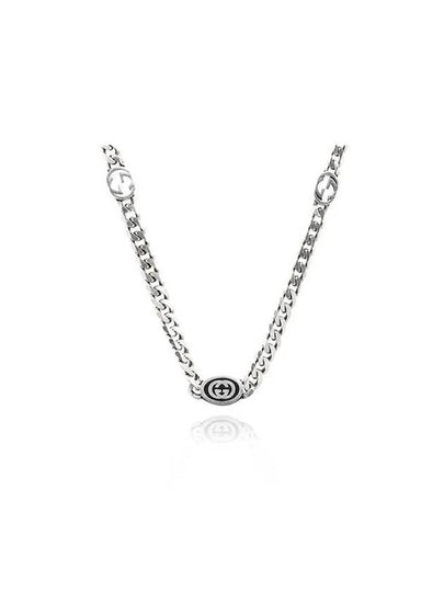 Thin Interlocking G Necklace Silver - GUCCI - BALAAN 2