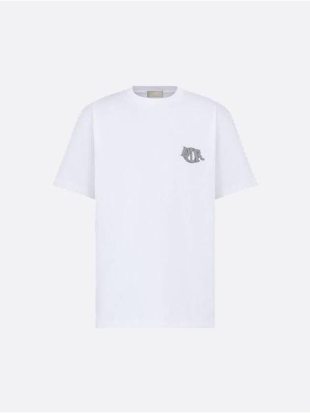 Charm Relaxed Fit Short Sleeve T-Shirt White - DIOR - BALAAN 1