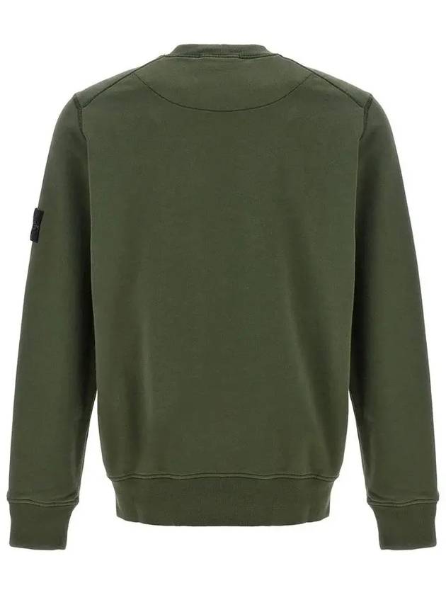 Compass Patch Cotton Sweatshirt Musk Green - STONE ISLAND - BALAAN 3