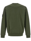 Compass Patch Cotton Sweatshirt Musk Green - STONE ISLAND - BALAAN 3