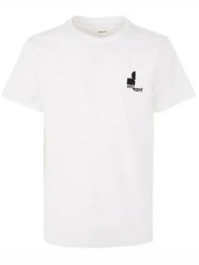 Zafferh Logo Print Short Sleeve T-Shirt White - ISABEL MARANT - BALAAN 2