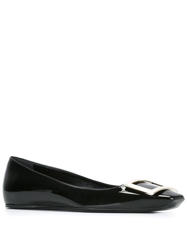 Trompette Metal Buckle Ballerina Black - ROGER VIVIER - BALAAN 5