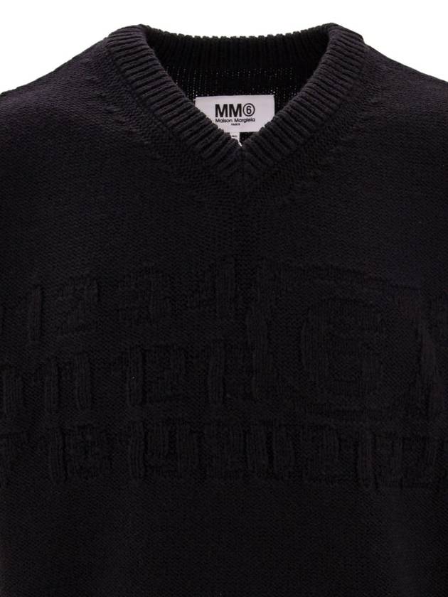 Number V Neck Knit Vest Black - MAISON MARGIELA - BALAAN 4