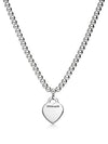 Heart Tag Bead Diamond Necklace Silver - TIFFANY & CO. - BALAAN 4