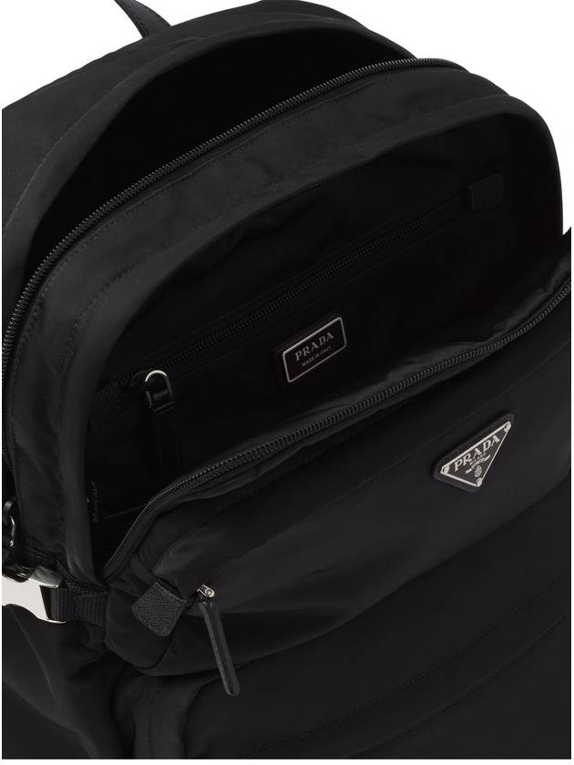 Re-nylon and Saffiano leather backpack black - PRADA - BALAAN 7