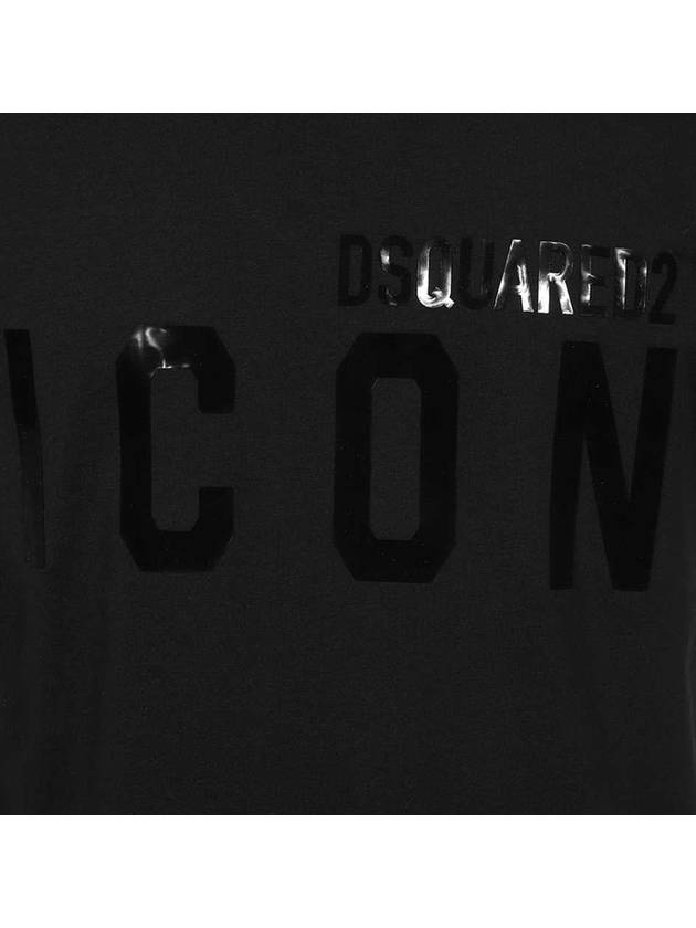 icon logo short sleeve tshirt black - DSQUARED2 - BALAAN 4