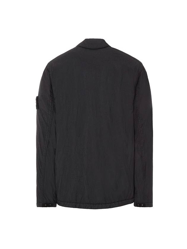 Garment Dyed Crinkle Reps Recycled Nylon Jacket Black - STONE ISLAND - BALAAN 3