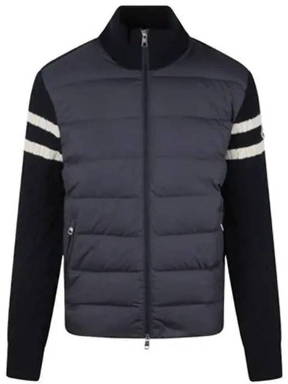 Logo patch knit padding navy blue - MONCLER - BALAAN 2