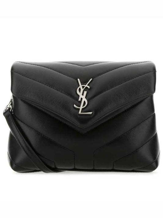 Toy Loulou Strap Shoulder Bag In Quilted Leather Black - SAINT LAURENT - BALAAN 2