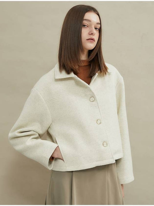 Cozy Wool Short Single Coat Ivory - MANAVIS7 - BALAAN 2
