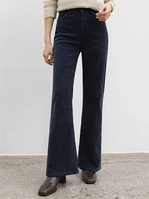 Ellie Hidden Banding Sheep Fleece Bootcut Denim Pants - MONO AT.D - BALAAN 1