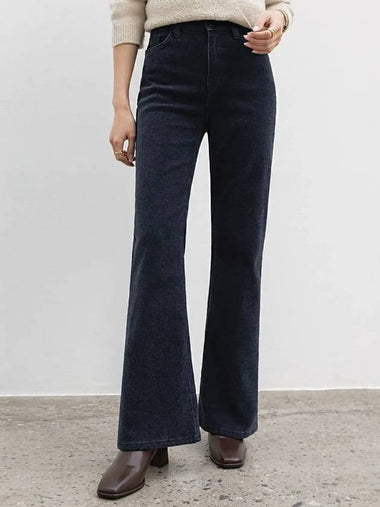 Ellie Hidden Banding Sheep Fleece Bootcut Denim Pants - MONO AT.D - BALAAN 1