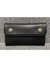 Heavy leather cross 2 button zipper long wallet - CHROME HEARTS - BALAAN 1