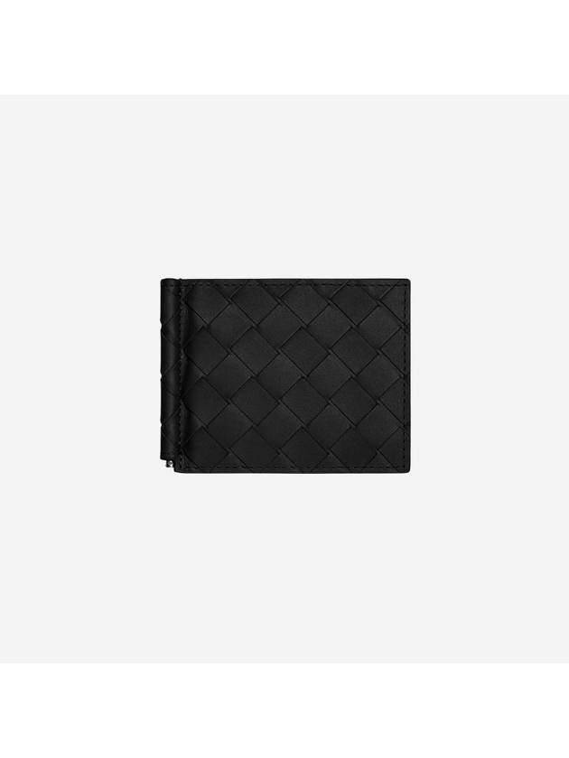 Intrecciato Money Clip Half Wallet Black - BOTTEGA VENETA - BALAAN 2