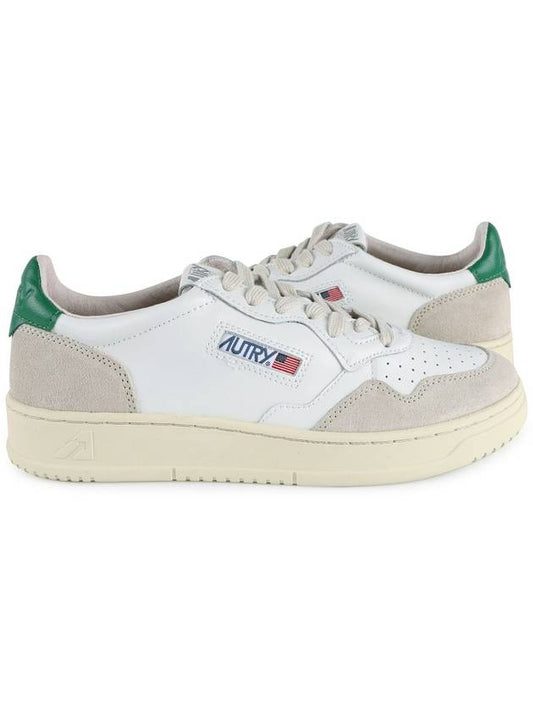 Men's Medalist Leather Low Top Sneakers Green Tab - AUTRY - BALAAN 2