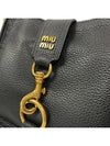 Snap Hook Gold Plated Leather Shoulder Bag Black - MIU MIU - BALAAN 5