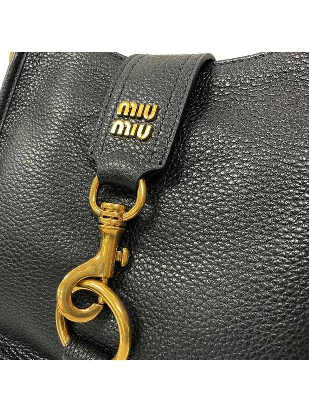 Gold Logo Snap Hook Cross Bag 5BC122 2F57 F0002 - MIU MIU - BALAAN 4