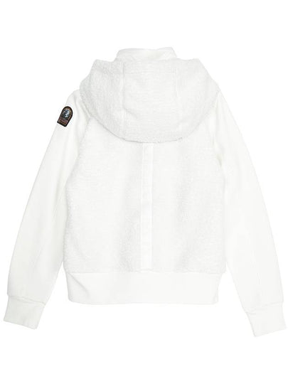 PWFLEPF33 OFF WHITE Women s hooded zip up cardigan regular fit - PARAJUMPERS - BALAAN 2