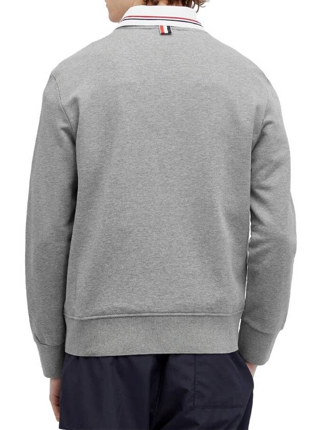 4 Bar Stripe Two Tone Loopback Sweatshirt Grey - THOM BROWNE - BALAAN 3