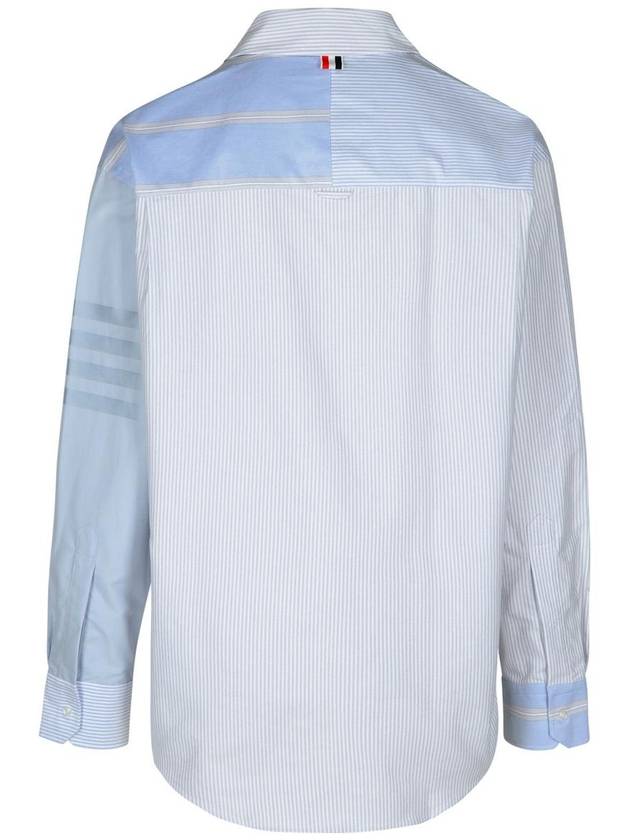 Oversized long sleeve shirt blue - THOM BROWNE - BALAAN 4