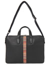 signature striped leather briefcase black - PAUL SMITH - BALAAN 8
