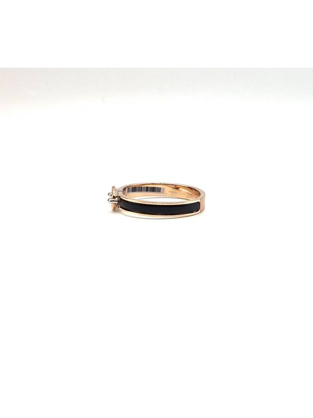 Mini Clic Chaine D'Ancre Bracelet Noir Rose Gold - HERMES - BALAAN 7