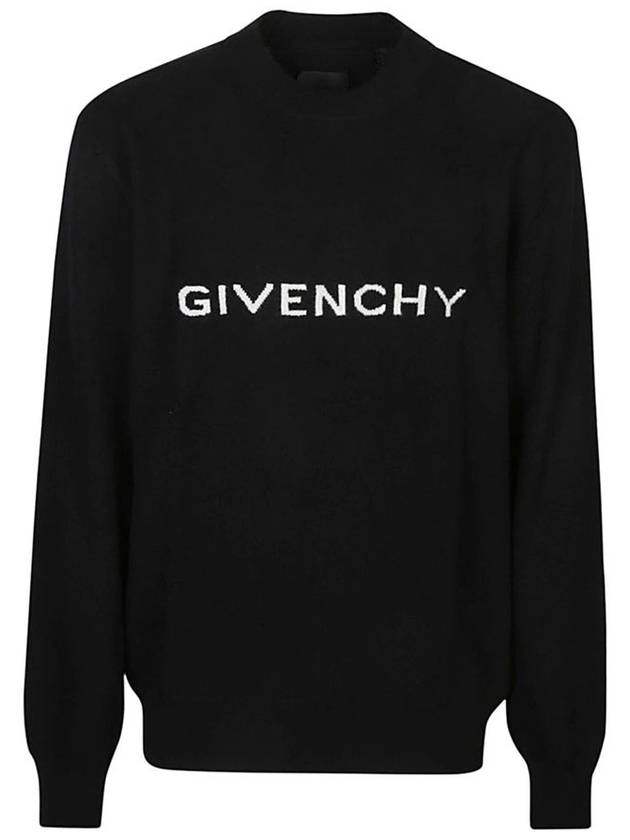 Logo Wool Knit Top Black - GIVENCHY - BALAAN 2