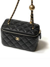 24 Year Gold Ball Vanity Bag Rectangular Black AP2303 WOC - CHANEL - BALAAN 1